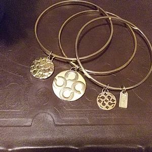 3 pc coach bangle bracelet set